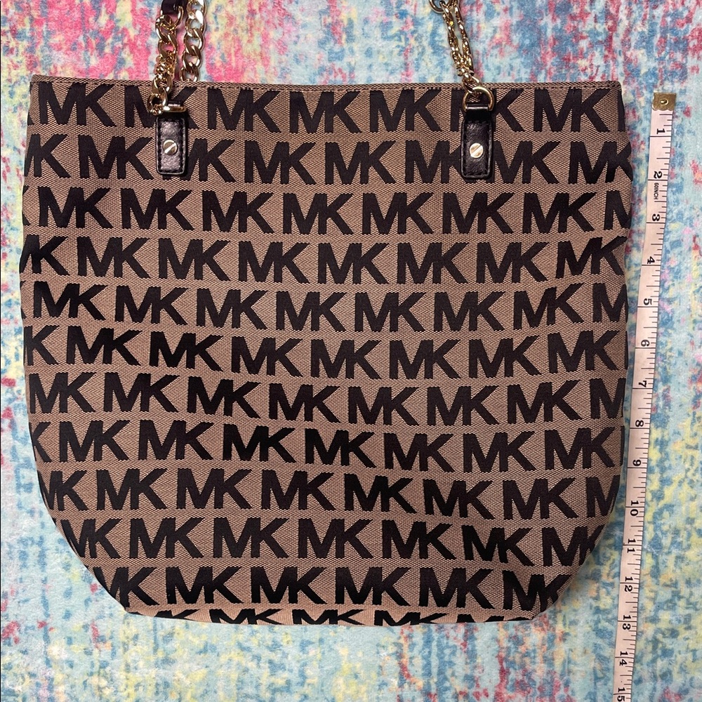 Michael Kors Brown and Black Logo Shoulder Bag - Picture 5 of 5